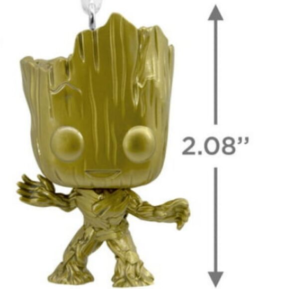 Hallmark Marvel Funko Pop Starlord and Groot Ornament Set - Picture 3 of 3